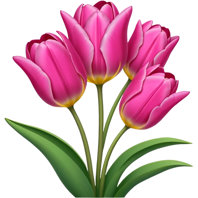 Pink tulips emoji