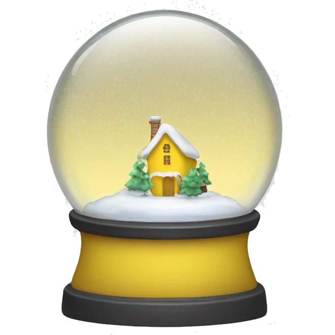 Yellow snow globe  emoji