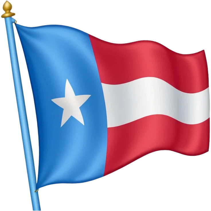 The baby blue Puerto Rican flag emoji