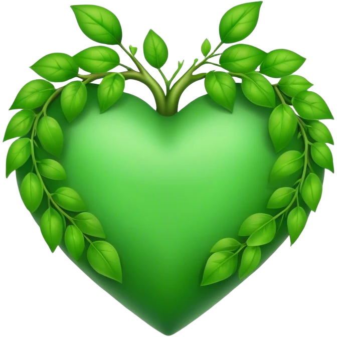 Heart with leaves emoji
