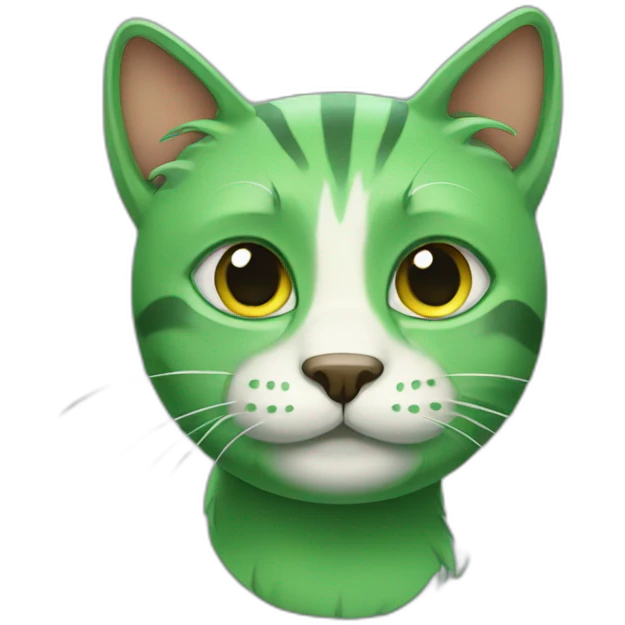 Green cat emoji