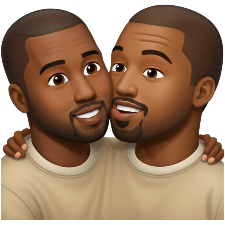 kanye kissing kanye emoji