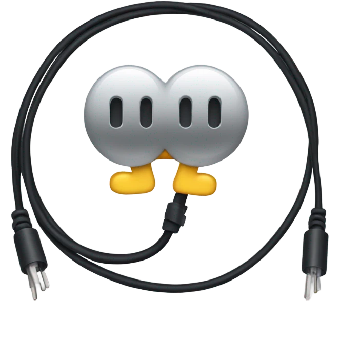Eletric cable mickie mouse connector emoji