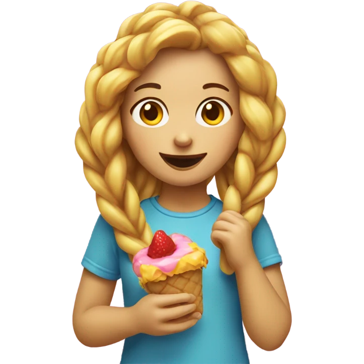Girl eating sweet tart ropes emoji