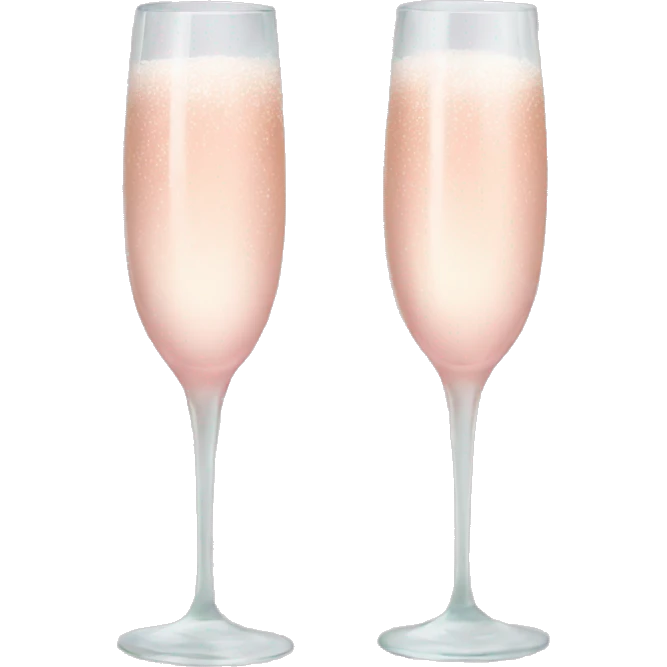glasses with pastel pink champagne emoji
