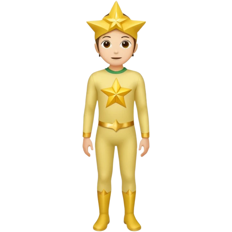 Star with a human full body yellow emoji