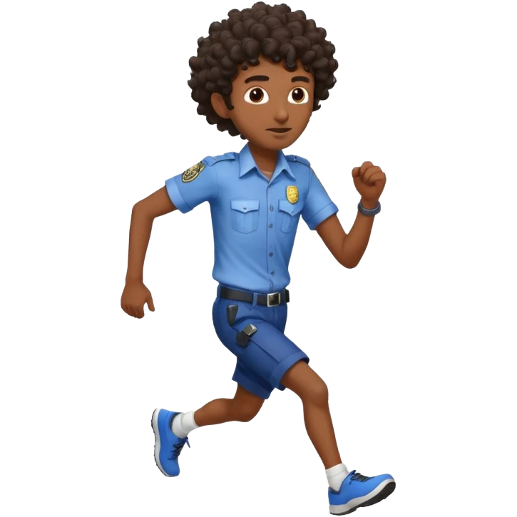 Make a dirt Indian with a shirt fro curly hair getting chased by the cops. Make the Indian skinny too emoji