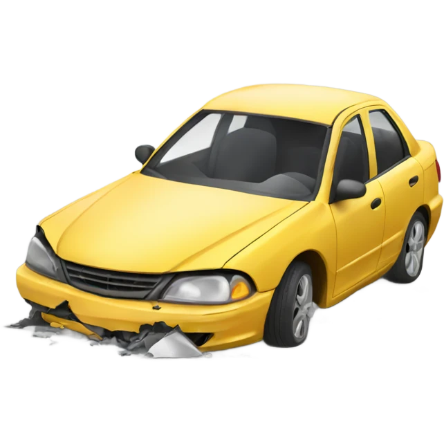 Crashed car emoji