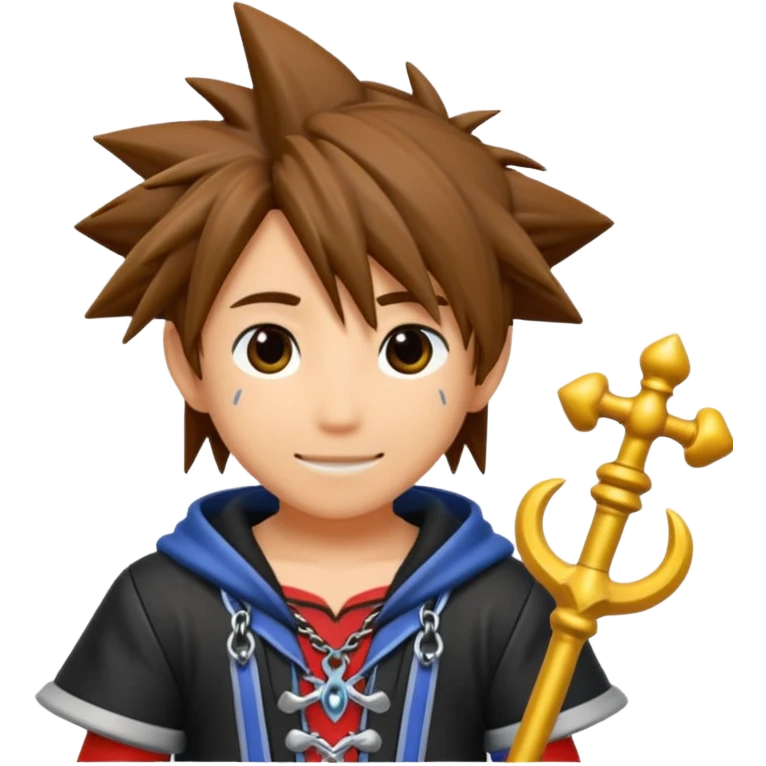 sora de kingdom hearts qui est souriant emoji