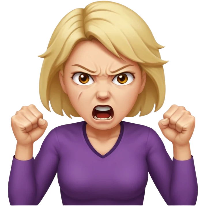 wütende frau schreit emoji