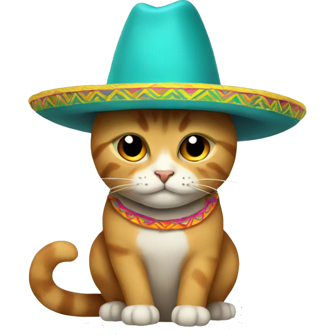 A cat wearing a sombrero  emoji