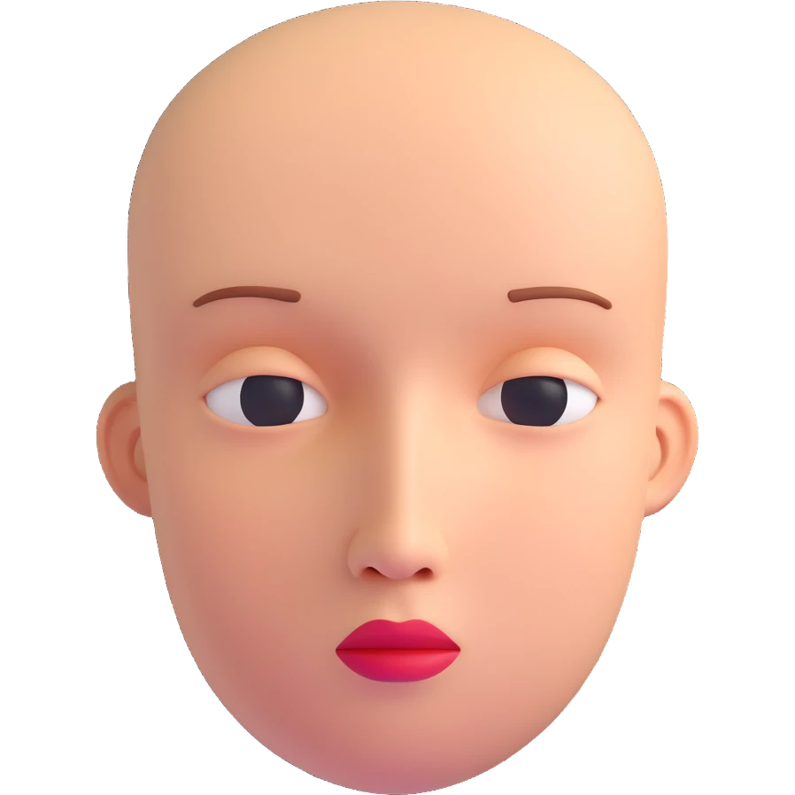 head without eyes, nose or mouth emoji