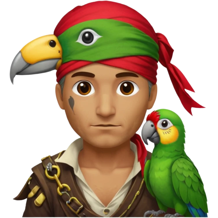 pirate and parrot emoji