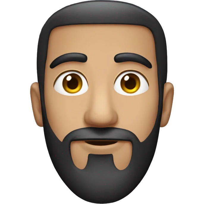 arab man with short beard black hair  emoji