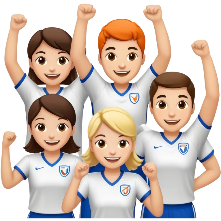 Community sports team celebrating emoji
