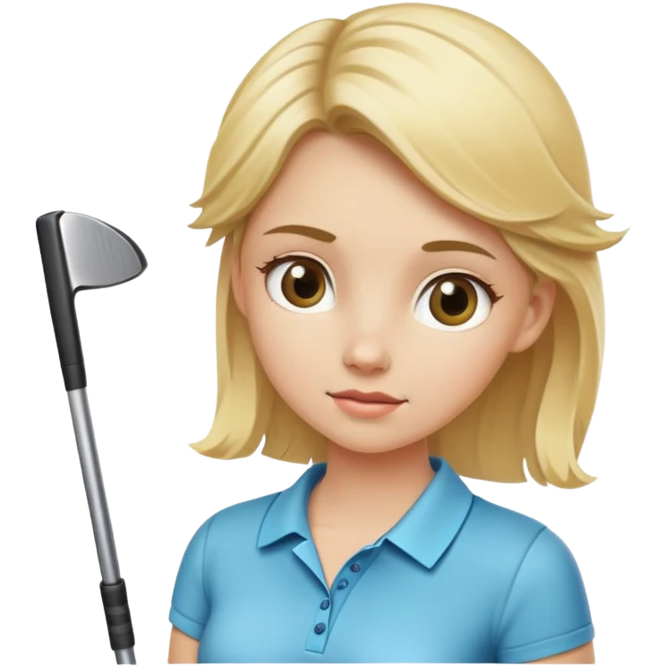Blonde hair golf girl emoji