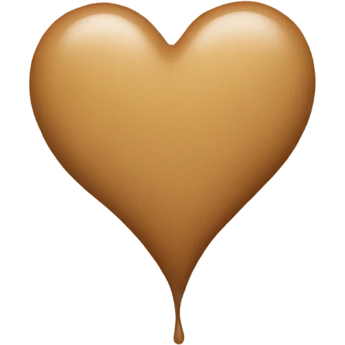 Tan heart emoji