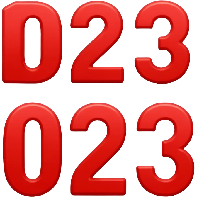 red numbers "2023" emoji
