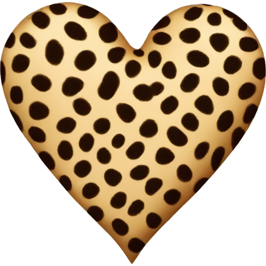 cheetah print heart emoji