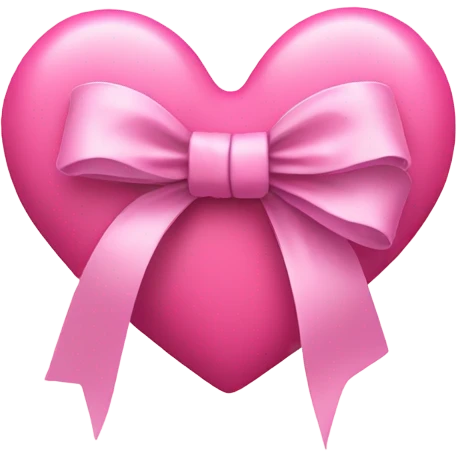 pink heart with a bow  emoji