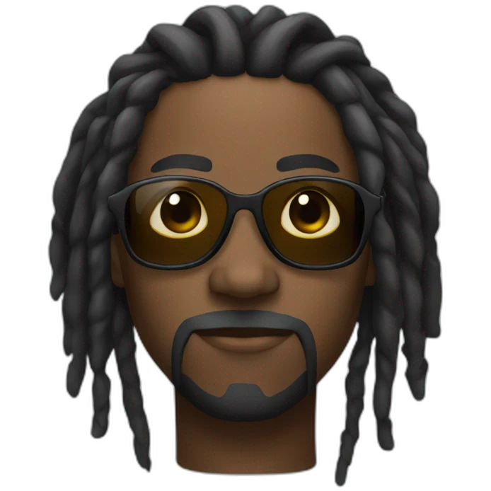 Black man with long dreads and shades emoji