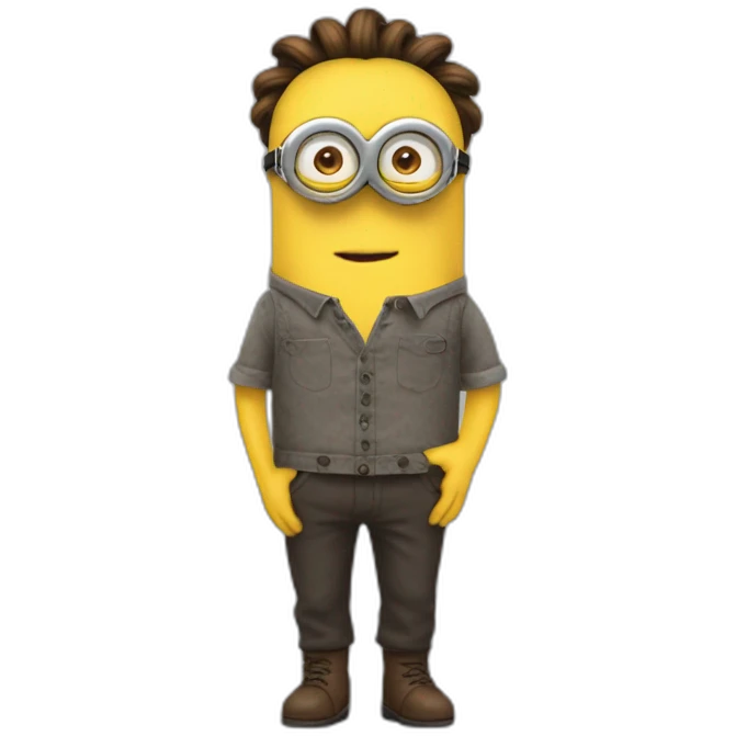 minions whole body with a brown chignon emoji