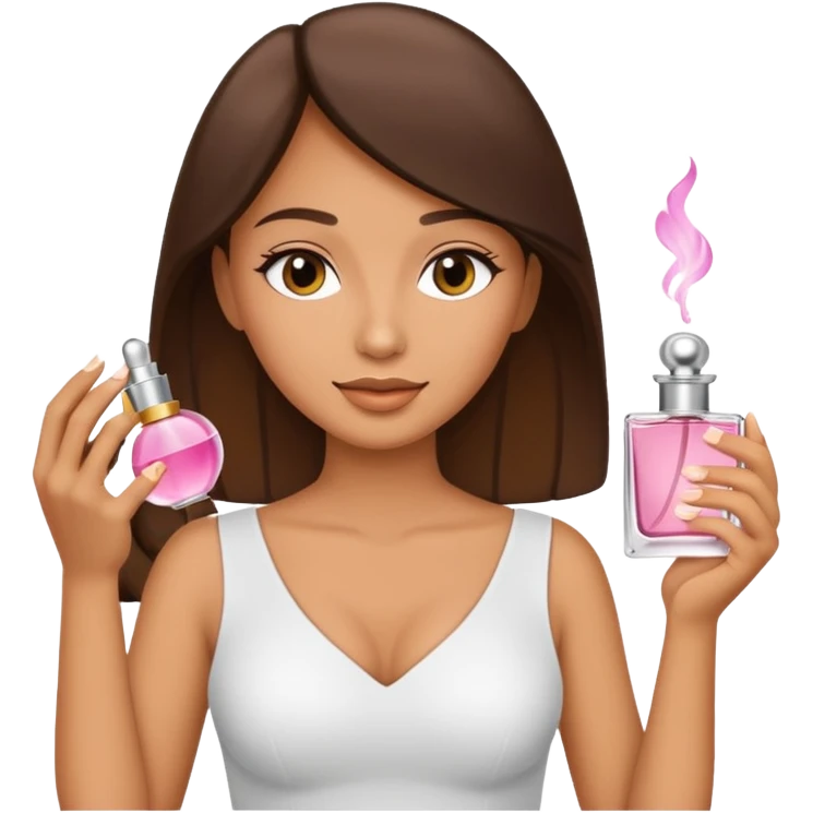 Mujer aplicándose perfume  emoji
