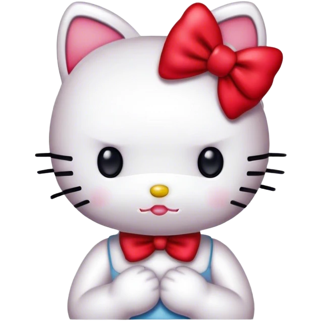 hello kitty with bow emoji