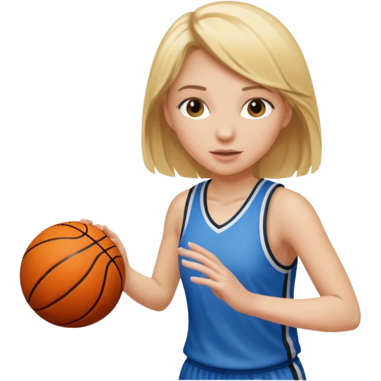 Blonde girl playing basketball  emoji