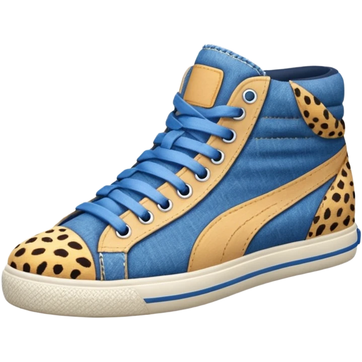 DENIM & Cheetah print SNEAKER emoji