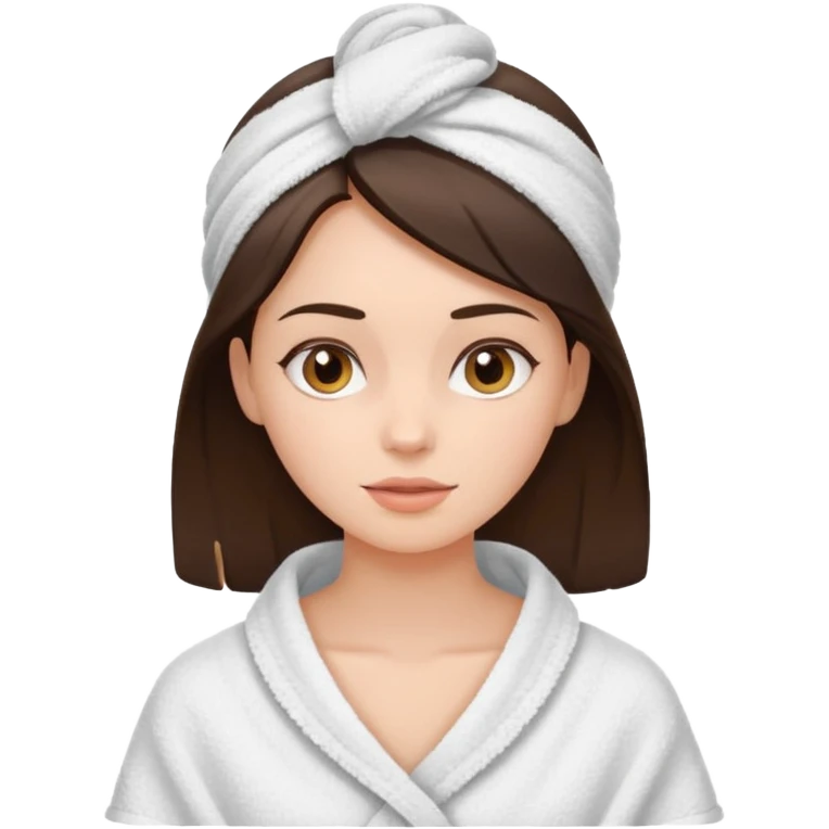 girl brunette getting a facial  emoji