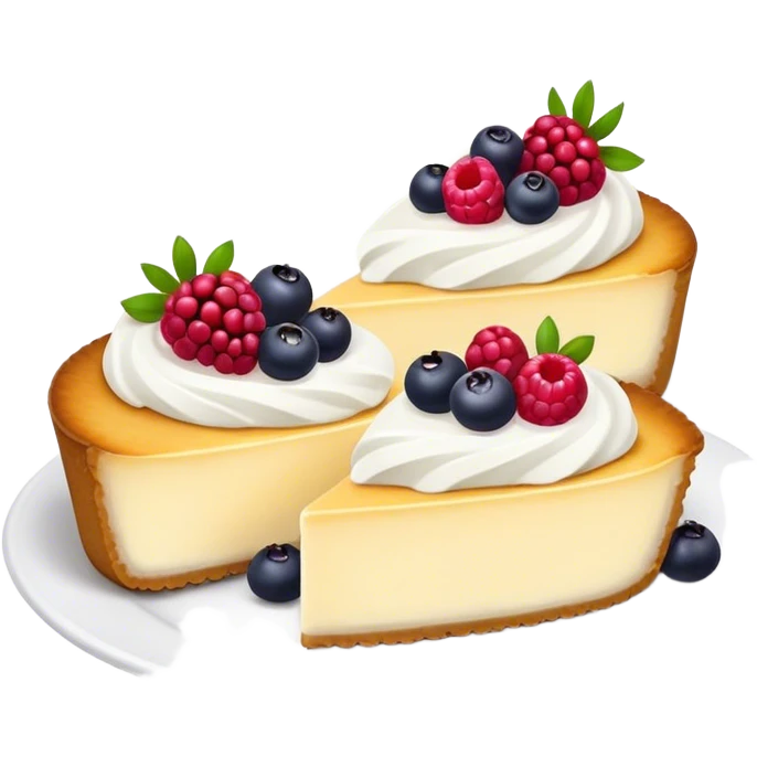 cheesecakes with berries and sour cream emoji