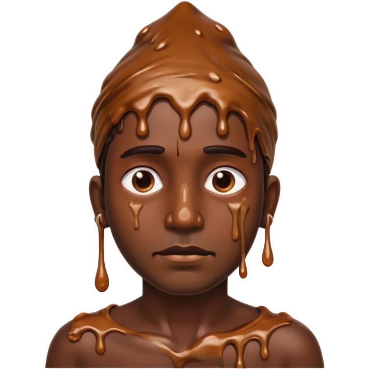 Indian man very dirty with brown slime emoji