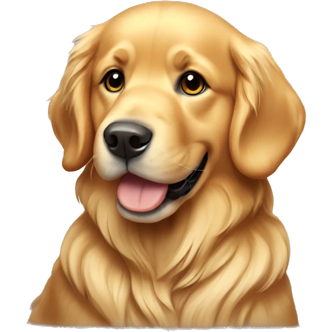 Golden retriever sitting down emoji