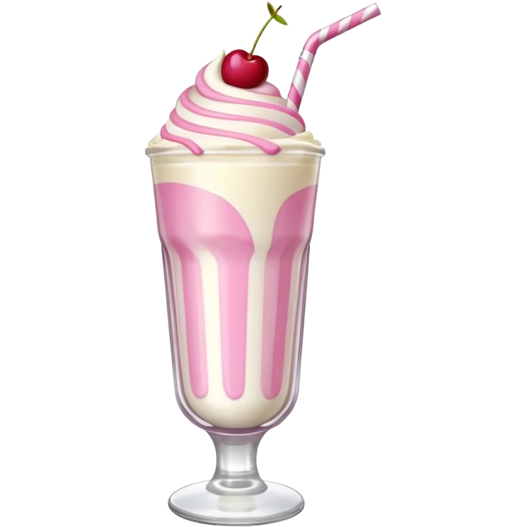 Cherry vanilla swirl milkshake emoji