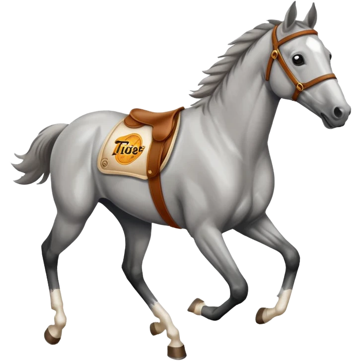 Bottle Tito’s running gray racehorse emoji
