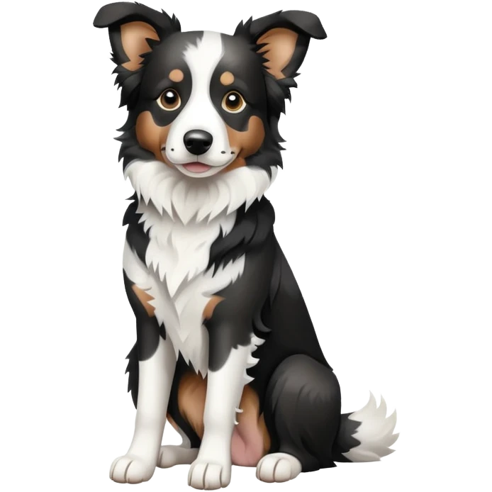 Merle Border Collie Sitting emoji