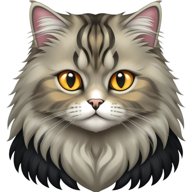 Siberian cat dressed like metalyst emoji
