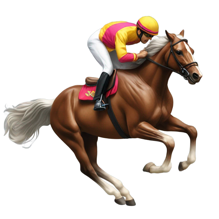 jockey riding a horse emoji