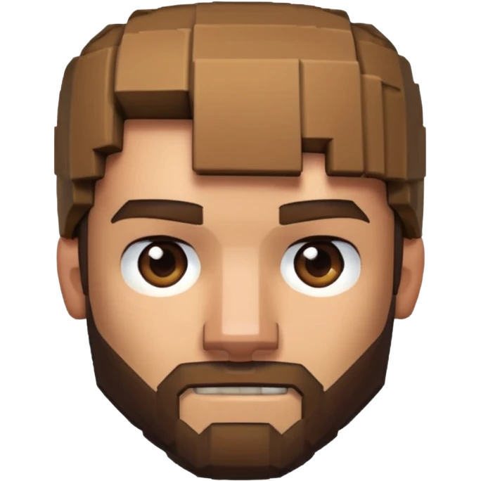 A mine craft palyes head for male emoji