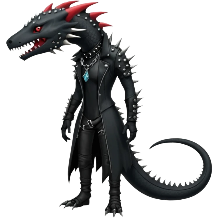 Punk’ish Edgy Badass Dark Gothic Salandit-Aurorus-Amaura-Hybrid-Creature (full body) emoji
