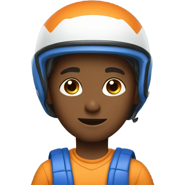 boy in sports gear helmets emoji