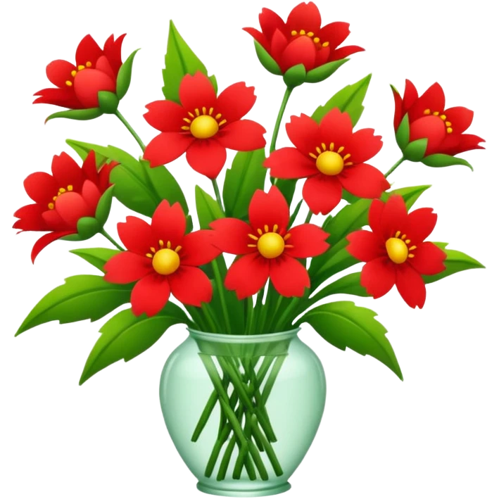 Red flower bouqet emoji
