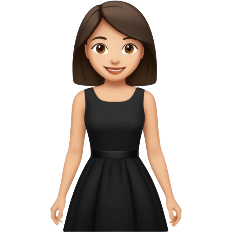 Style Birthday Photoshoot woman in black dress emoji