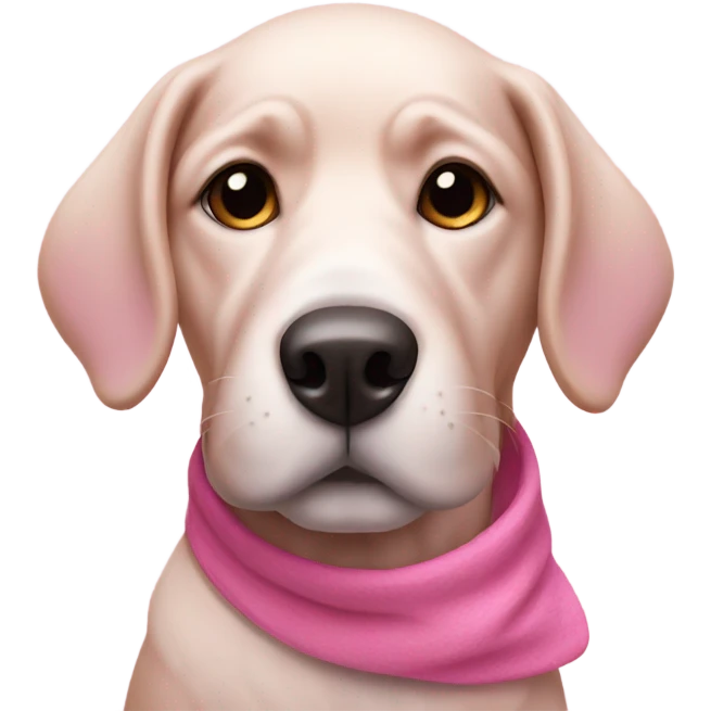 dog in pink emoji