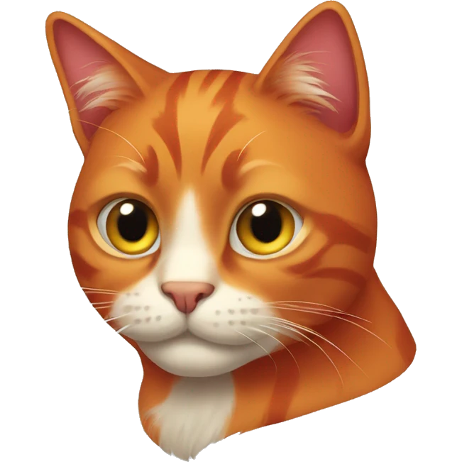 Red cat emoji