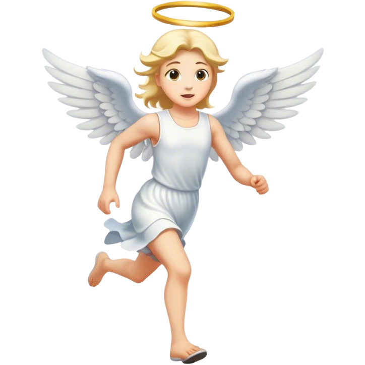 Running angel emoji