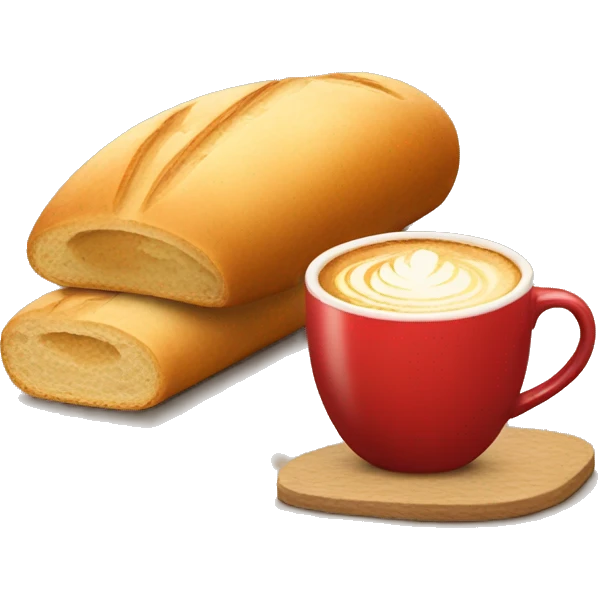 Cup or coffee and Mexican bread emoji