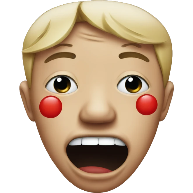 crying face with red nose emoji