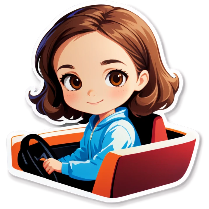 girl in car interior emoji